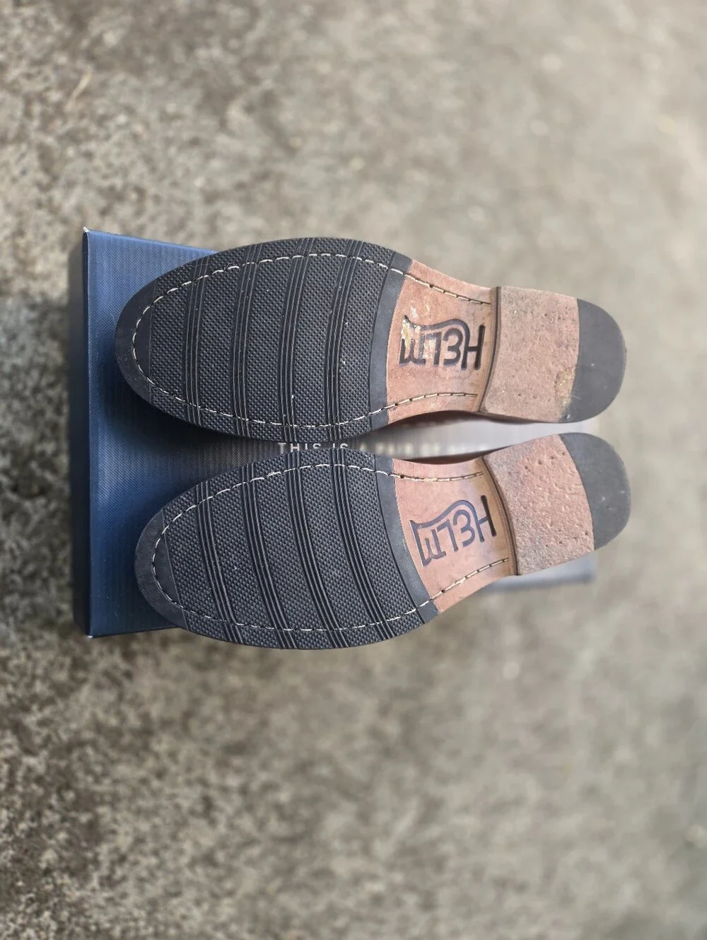 HELM Wilson Loafers Teak Leather Men's 6D (Fits Like 7.5) | Box & Dust Bag